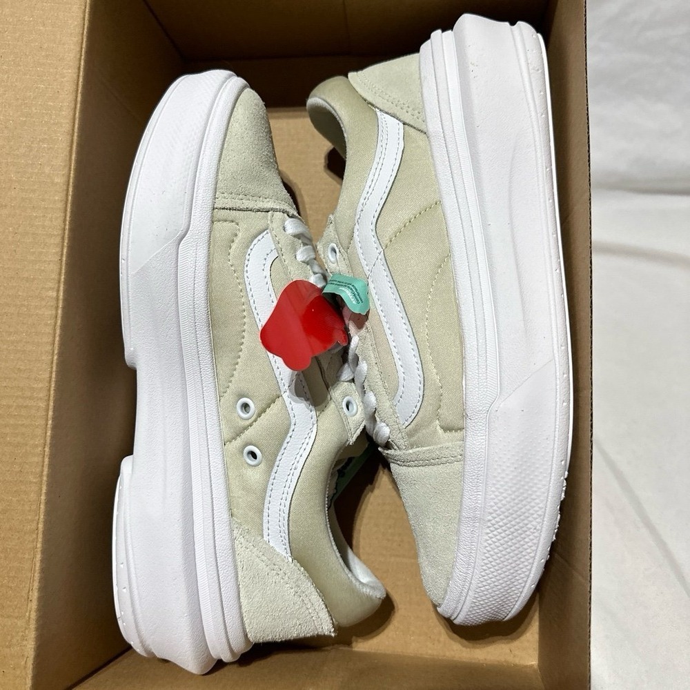Vans Old Skool Over Sand White Platform Shoes New Men's 8.5 - Picture 8 of 9